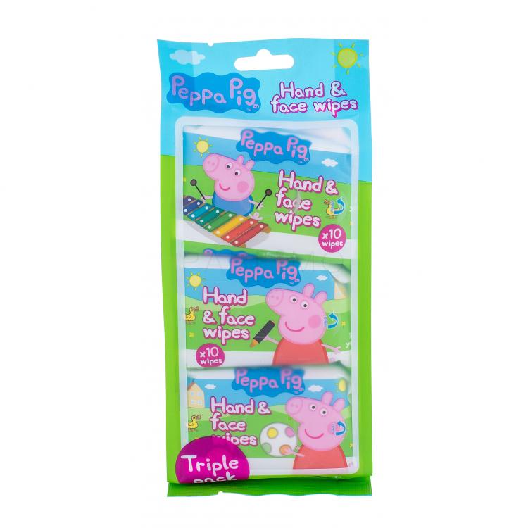 Peppa Pig Peppa Hand &amp; Face Wipes Șervețele faciale pentru copii 30 buc