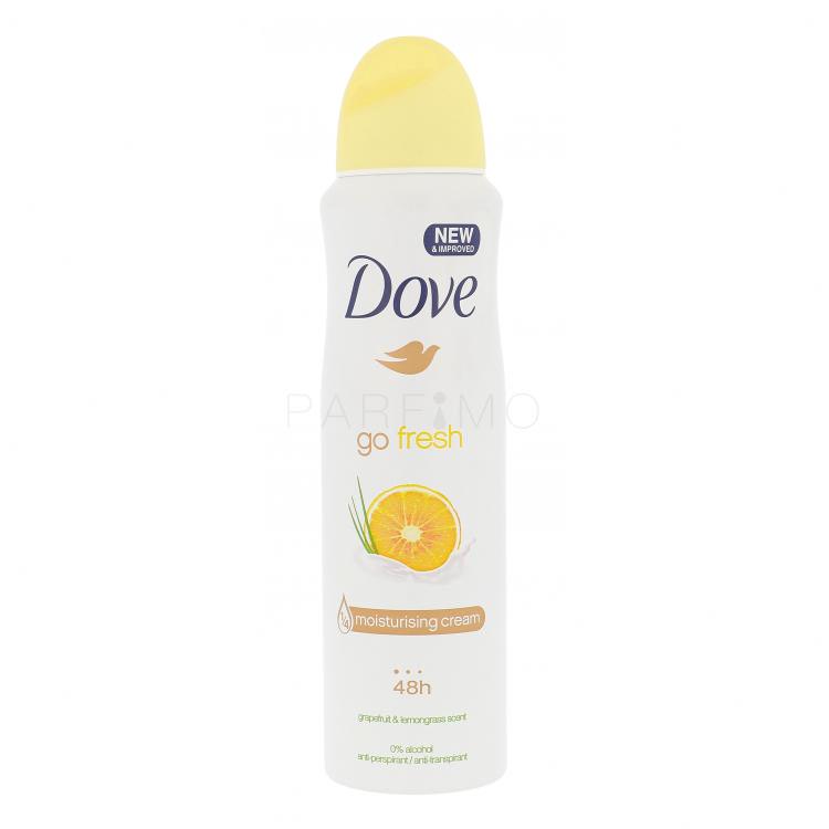 Dove Go Fresh Grapefruit &amp; Lemongrass 48h Antiperspirant pentru femei 150 ml