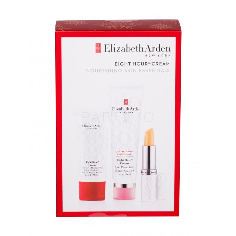 Elizabeth Arden Eight Hour Cream Skin Protectant Set cadou crema de zi pentru ten 50 ml + crema de maini hidratanta 30 ml + Balsam de buze SPF15 3,7 g
