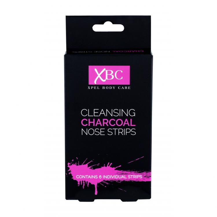 Xpel Body Care Cleansing Charcoal Nose Strips Mască de față pentru femei 6 buc