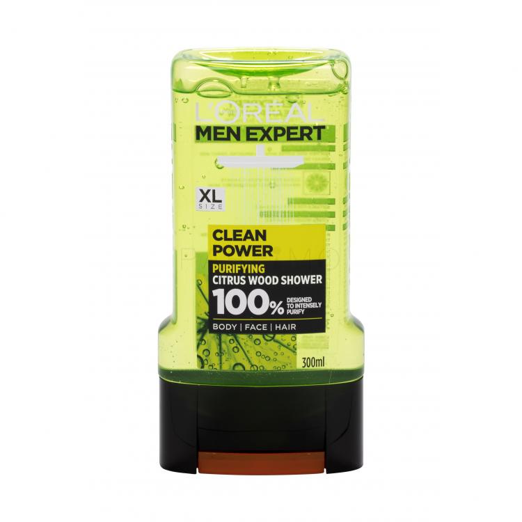 L&#039;Oréal Paris Men Expert Clean Power Gel de duș pentru bărbați 300 ml