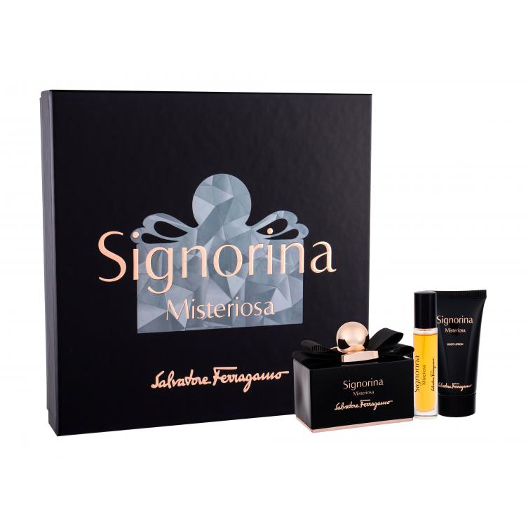 Salvatore Ferragamo Signorina Misteriosa Set cadou apa de parfum 100 ml + apa de parfum 10 ml + lotiune de corp 50 ml