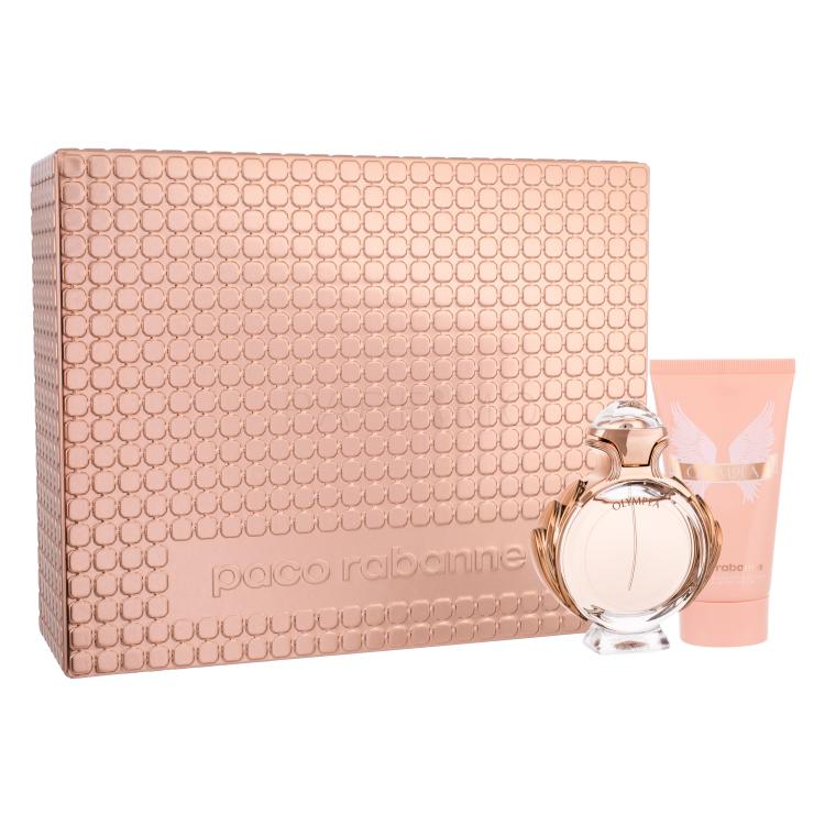 Paco Rabanne Olympéa Set cadou apă de parfum 50 ml + loțiune corporală 75 ml Cutie cu defect