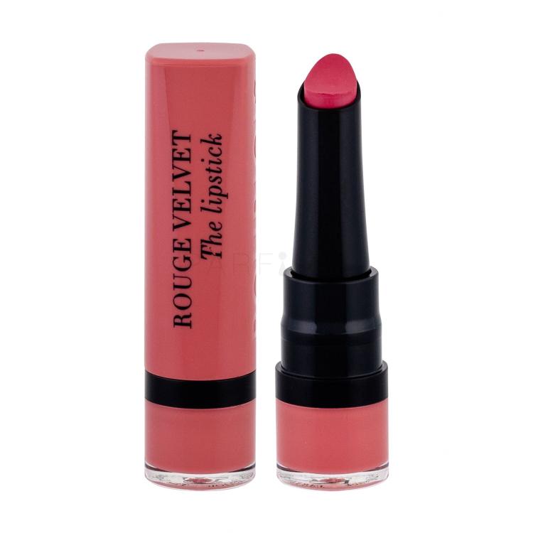 BOURJOIS Paris Rouge Velvet The Lipstick Ruj de buze pentru femei 2,4 g Nuanţă 02 Flaming´rose