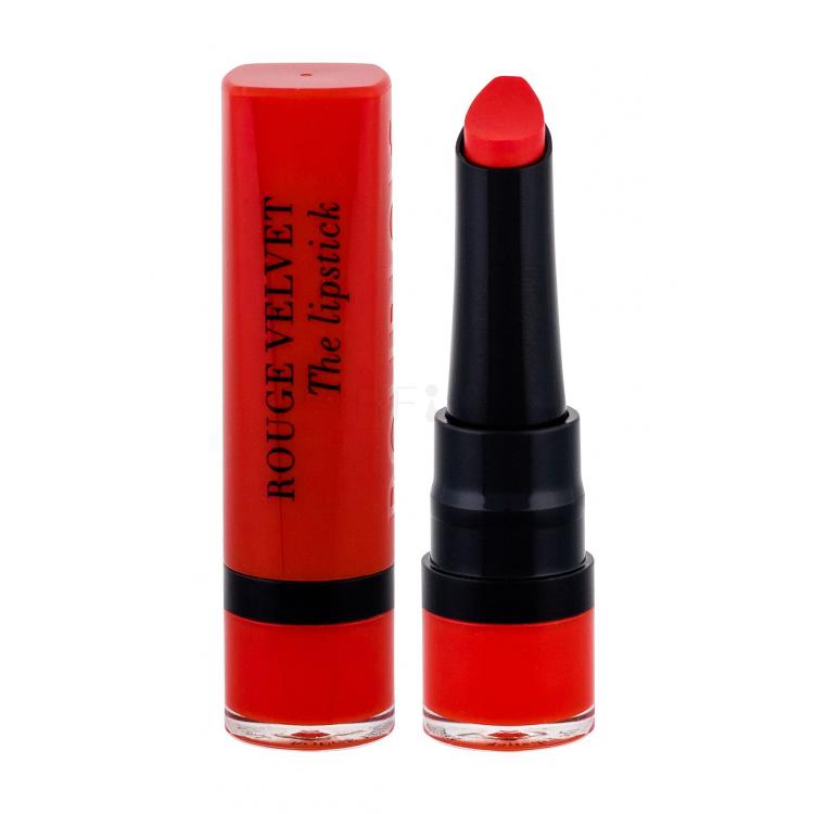 BOURJOIS Paris Rouge Velvet The Lipstick Ruj de buze pentru femei 2,4 g Nuanţă 07 Joli Carmin´ois