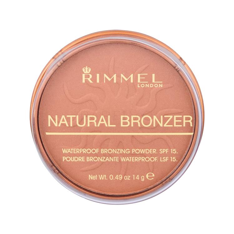 Rimmel London Natural Bronzer SPF15 Bronzante pentru femei 14 g Nuanţă 025 Sun Glow