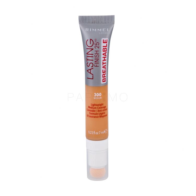 Rimmel London Lasting Finish Breathable 25HR Anticearcăn pentru femei 7 ml Nuanţă 300 Medium
