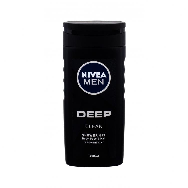 Nivea Men Deep Clean Body, Face &amp; Hair Gel de duș pentru bărbați 250 ml