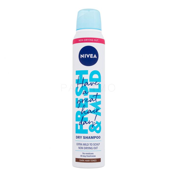 Nivea Fresh &amp; Mild Dark Hair Tones Șampon uscat pentru femei 200 ml