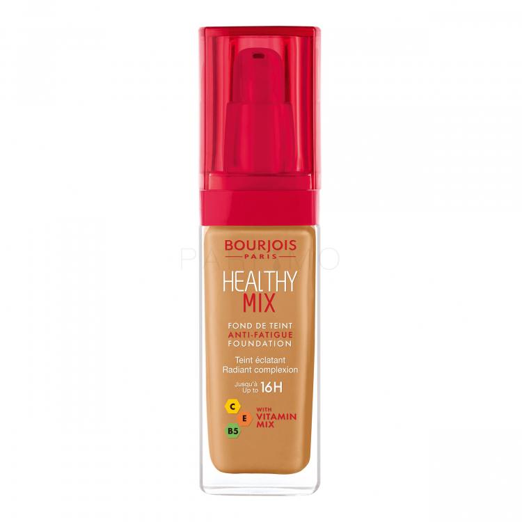 BOURJOIS Paris Healthy Mix Anti-Fatigue Foundation Fond de ten pentru femei 30 ml Nuanţă 57,5 Golden Caramel