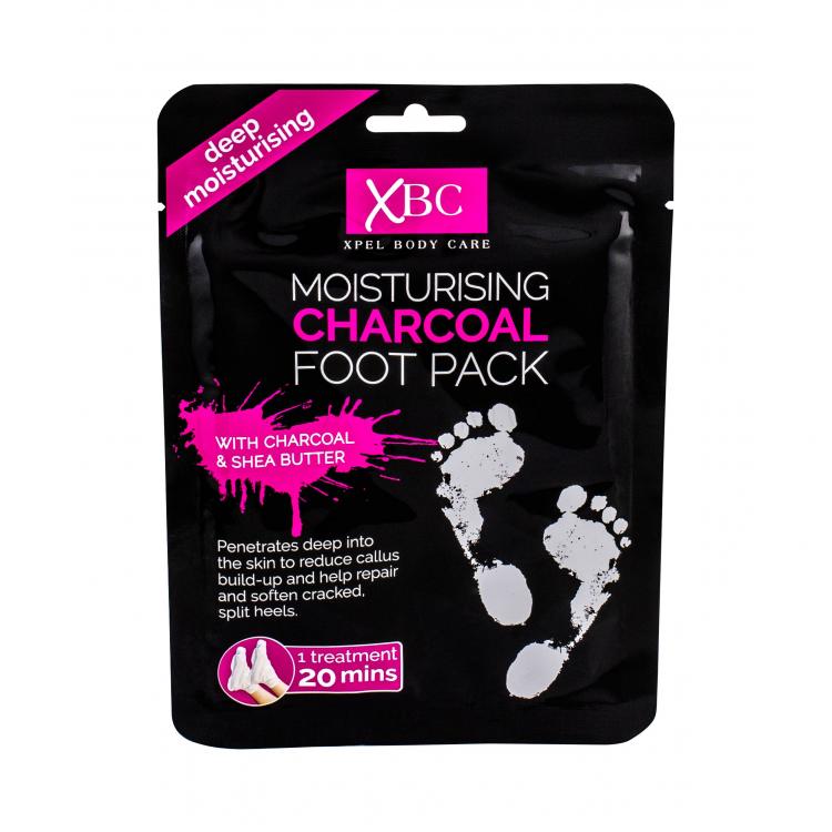 Xpel Body Care Charcoal Foot Pack Mască de picioare pentru femei 1 buc
