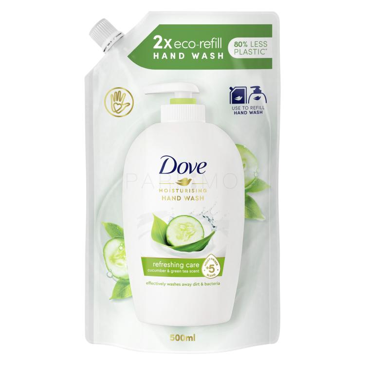 Dove Refreshing Cucumber &amp; Green Tea Săpun lichid pentru femei Rezerva 500 ml