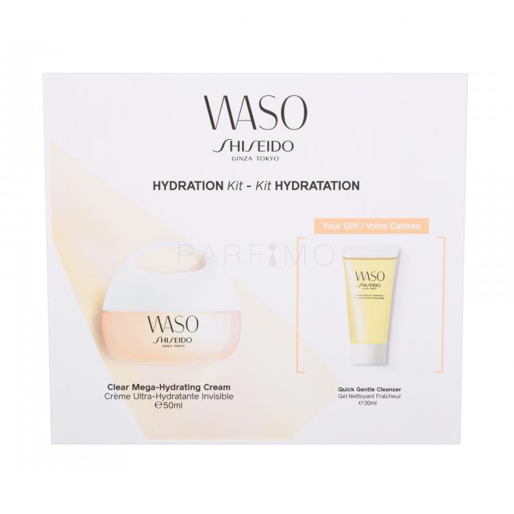 Shiseido Waso Clear Mega Set cadou Crema de zi pentru ten 50 ml + Gel de curatare Quick Gentle Cleanser 30 ml