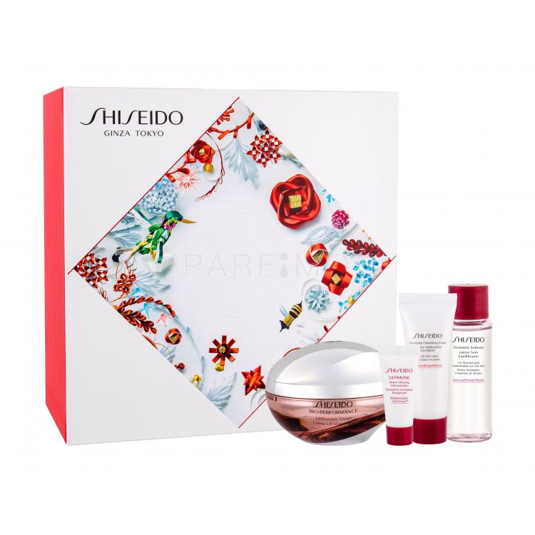 Shiseido Bio-Performance LiftDynamic Cream Set cadou Crema de zi pentru ten 50 ml + Ser pentru ten ULTIMUNE 5 ml + Spuma demachianta Clarifying Cleansing Foam 15 ml + Lotiune pentru ten 30 ml