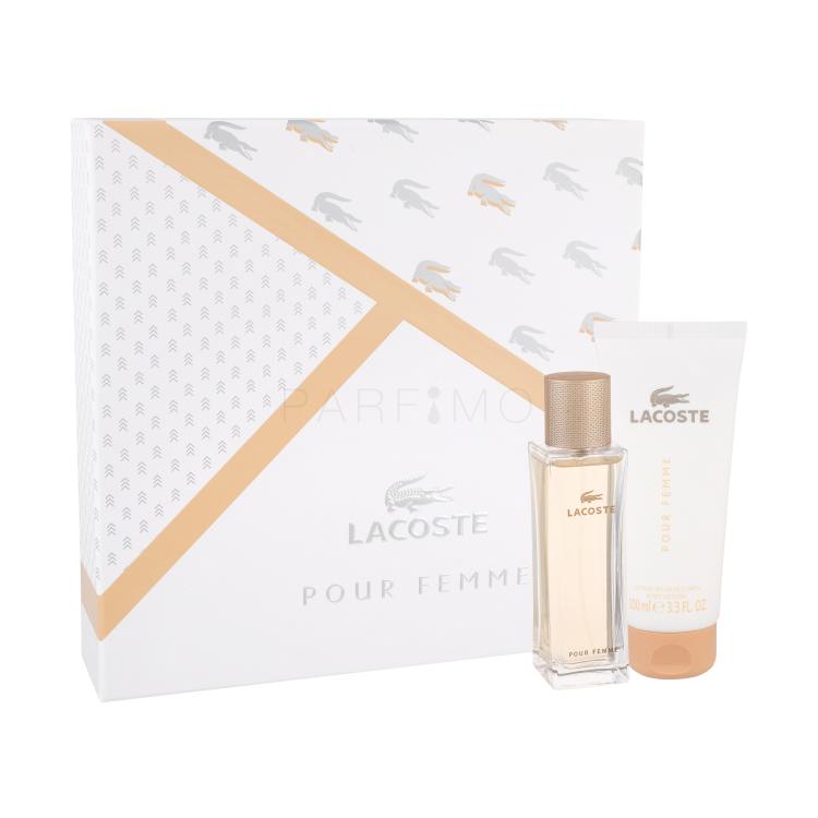 Lacoste Pour Femme Set cadou apa de parfum 50 ml + lotiune de corp 100 ml Cutie cu defect