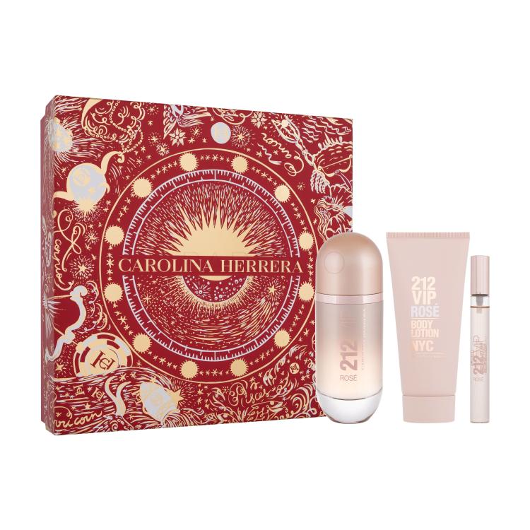 Carolina Herrera 212 VIP Rosé Set cadou Apă de parfum 80 ml + loțiune de corp 100 ml + apă de parfum 10 ml