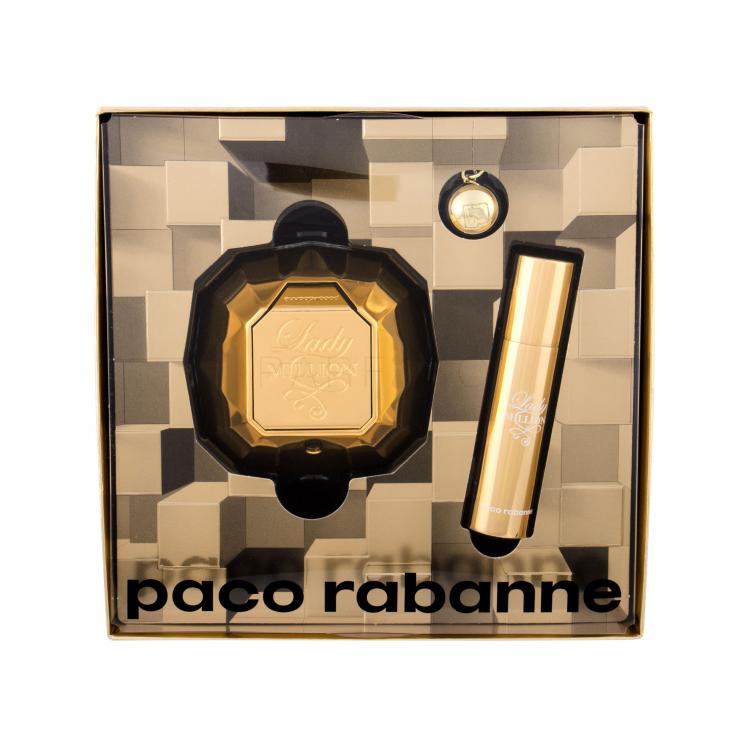 Paco Rabanne Lady Million Set cadou EDP 50 ml + EDP 10 ml + Breloc chei
