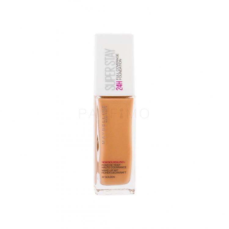 Maybelline Super Stay 24h Full Coverage Fond de ten pentru femei 30 ml Nuanţă 32 Golden
