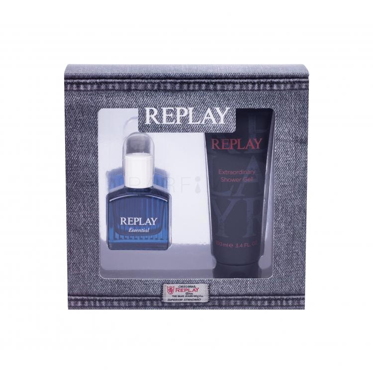 Replay Essential For Him Set cadou Apa de toaleta 30 ml + Gel de dus 100 ml
